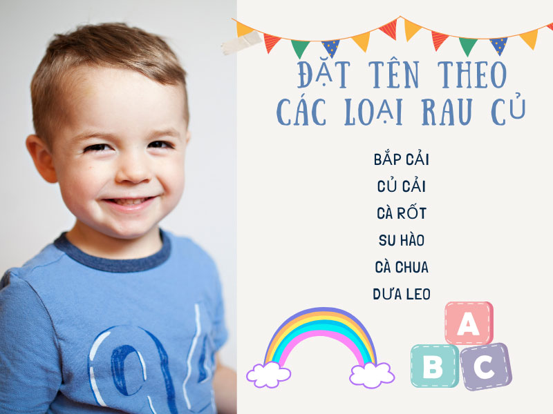 Đặt tên theo các loại rau củ