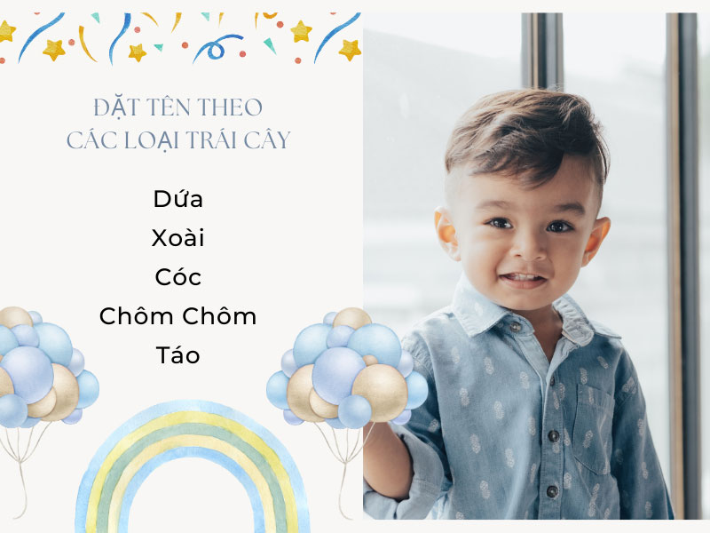Đặt tên theo các loại trái cây