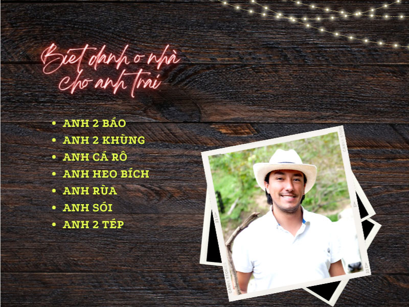 Đặt biệt danh ở nhà cho anh trai