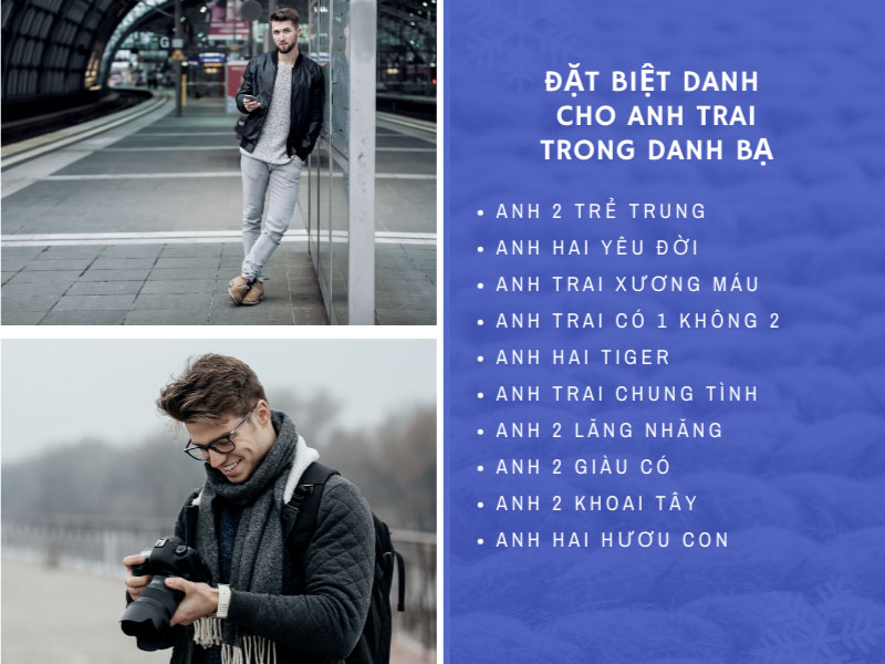 Đặt biệt danh cho anh trai trong danh bạ
