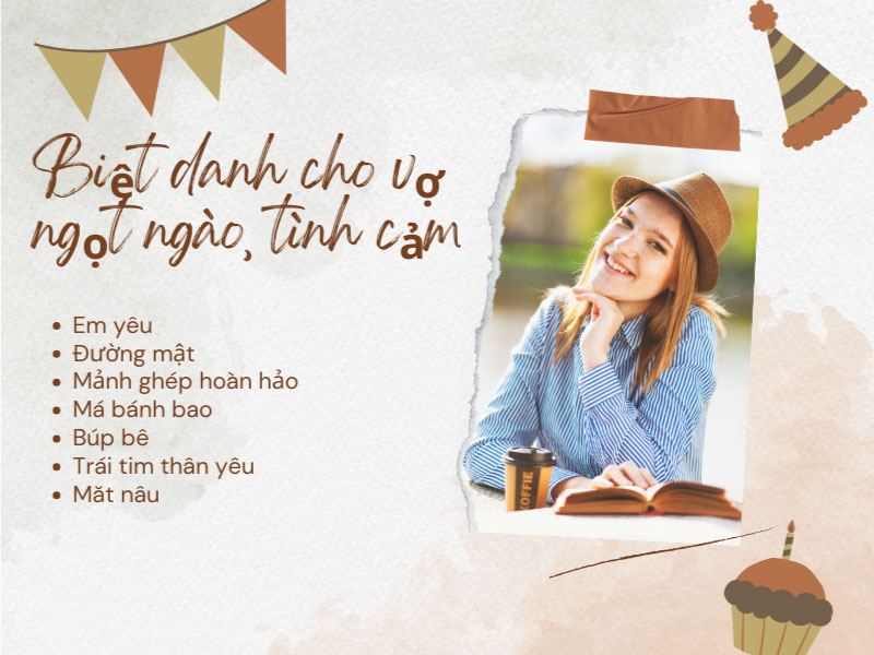Biệt danh cho vợ ngọt ngào, tình cảm