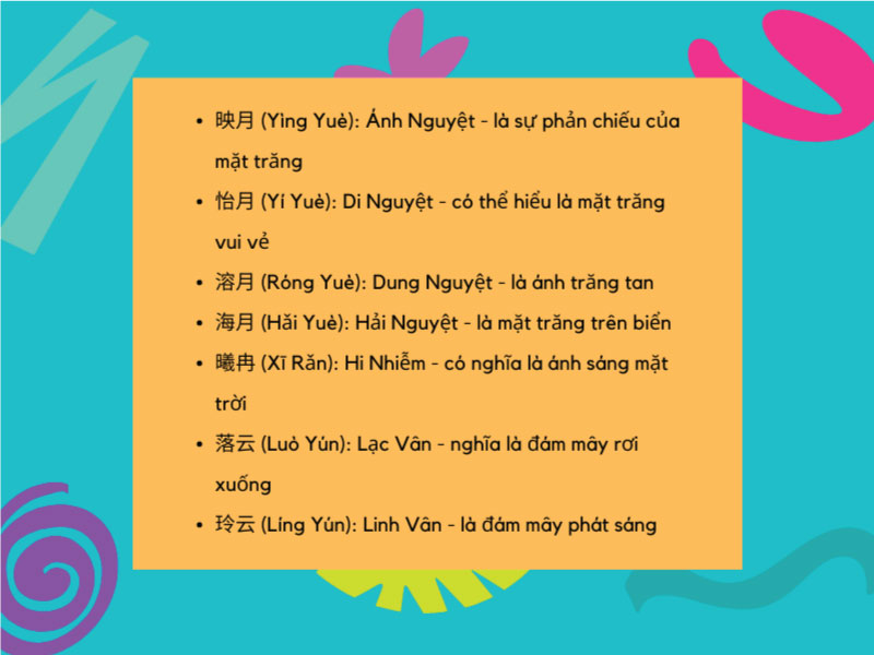 Biệt danh tiếng Trung hay, ấn tượng