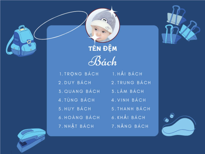 Những tên đệm hay cho bé tên trai Bách