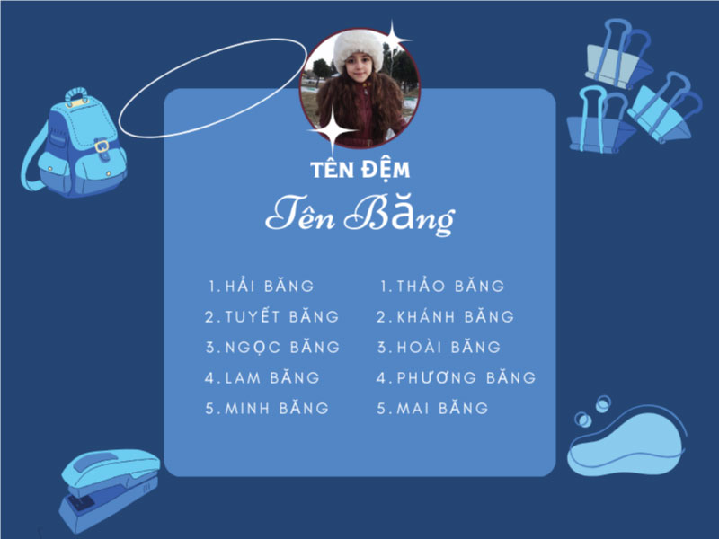 Gợi ý tên đệm hay cho bé tên Băng