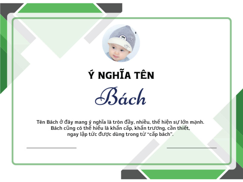 Ý nghĩa tên Bách là gì?