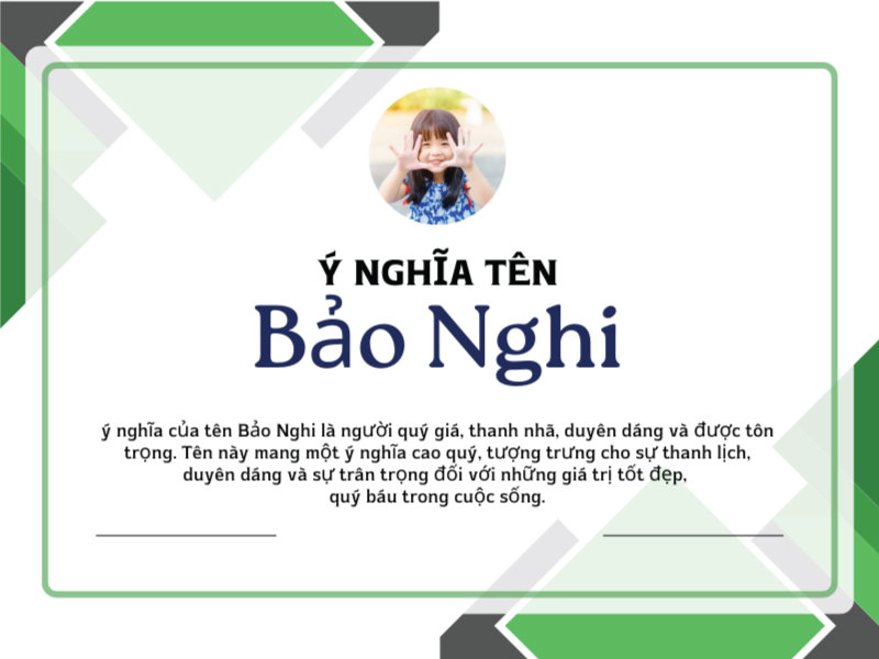 Ý Nghĩa Tên Bảo Nghi