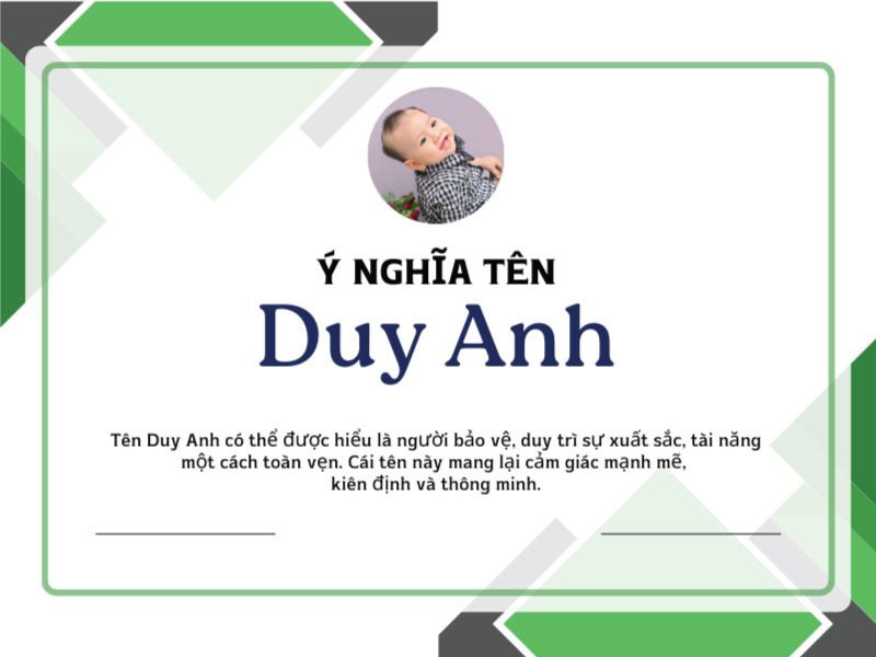 Ý nghĩa tên Duy Anh