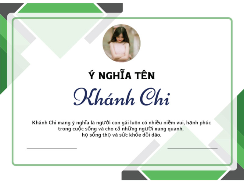 Ý nghĩa tên Khánh Chi