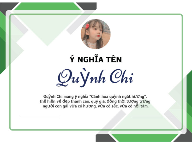 Ý nghĩa tên Quỳnh Chi