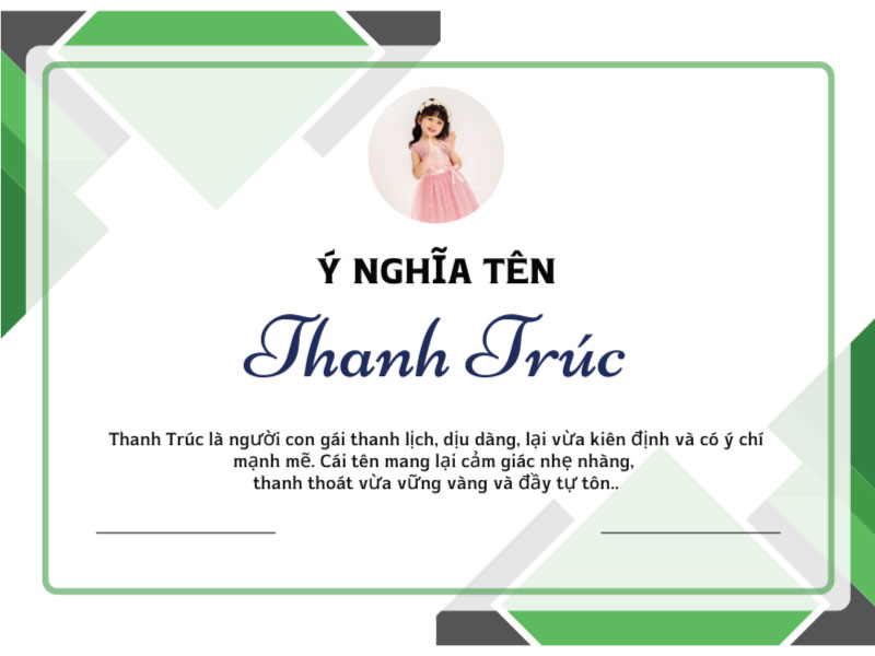 Ý nghĩa tên Thanh Trúc