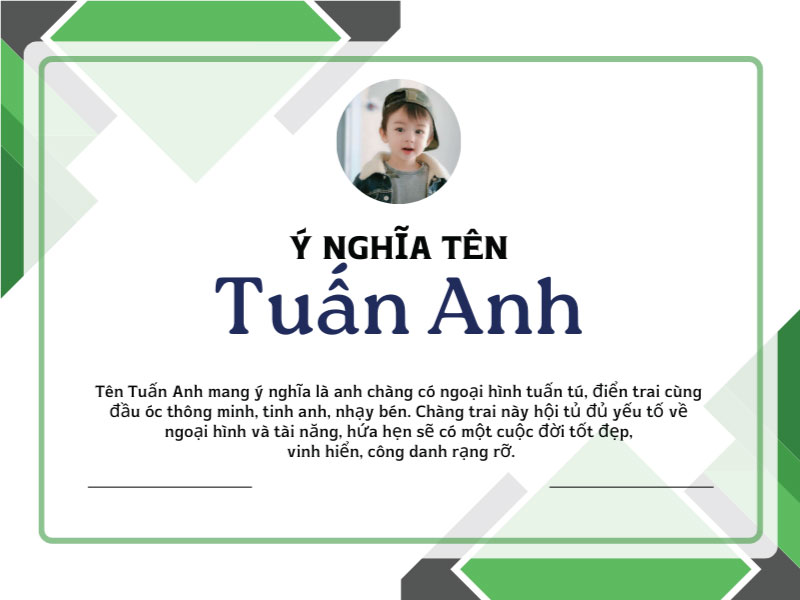 Ý nghĩa tên Tuấn Anh