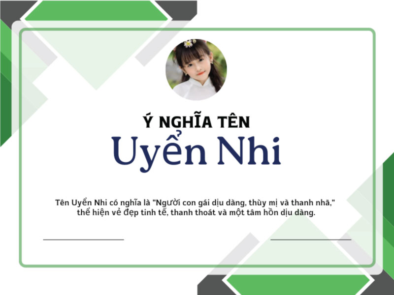 Ý nghĩa tên Uyển Nhi