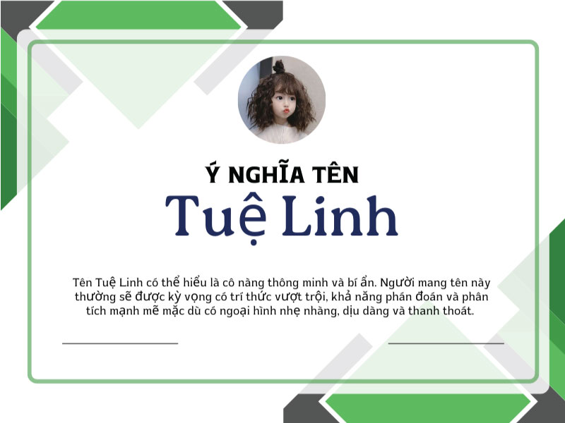 Ý nghĩa tên Tuệ Linh