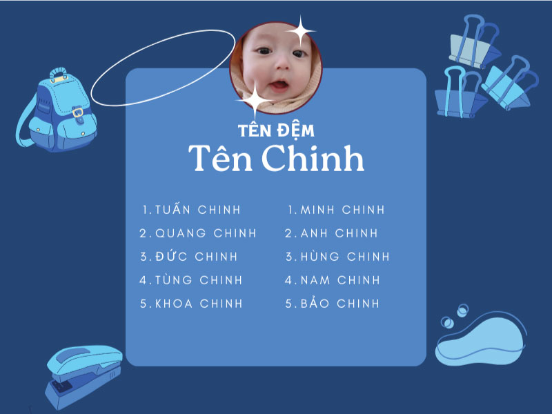 Gợi ý tên đệm hay nhất cho bé tên Chinh