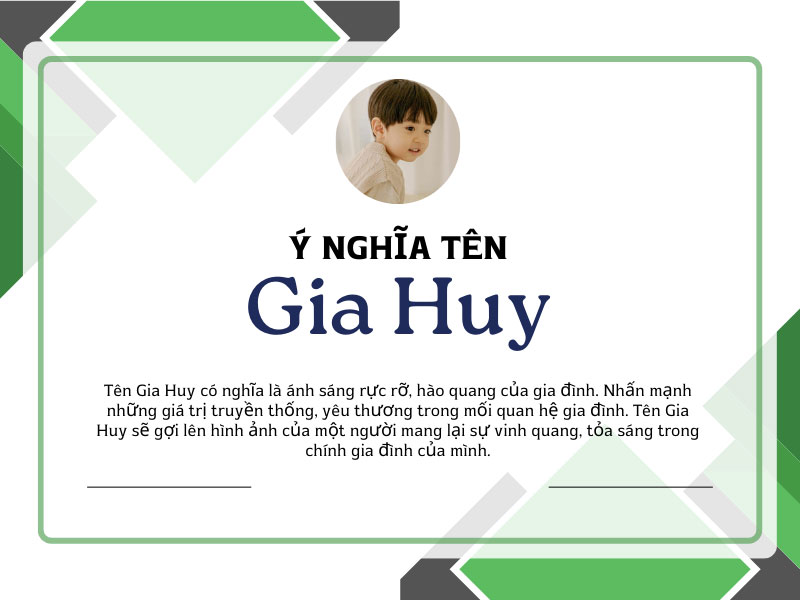 Ý nghĩa tên Gia Huy