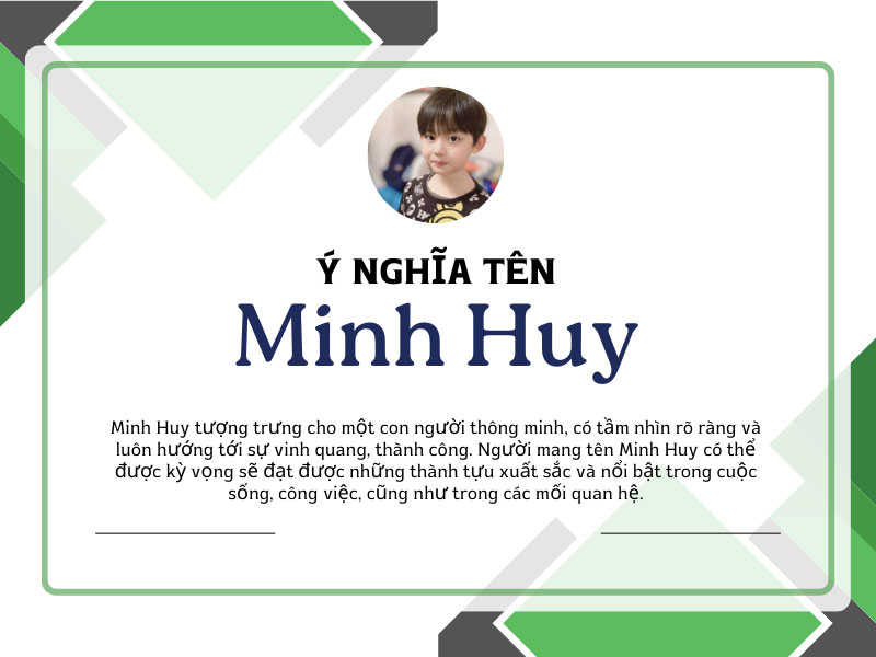 Ý nghĩa tên Minh Huy