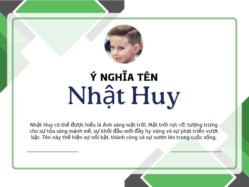 Ý nghĩa tên Nhật Huy