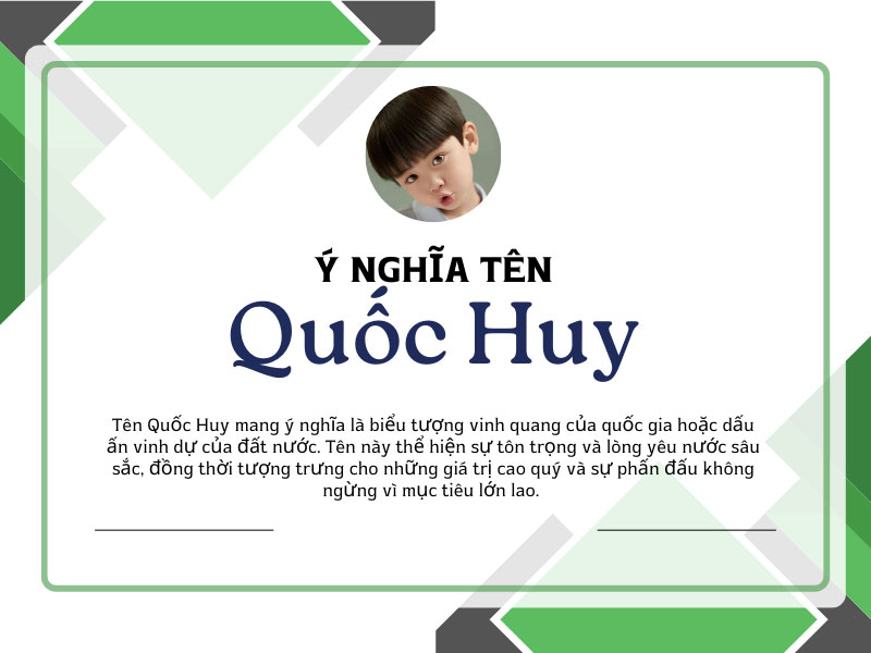 Ý nghĩa tên Quốc Huy