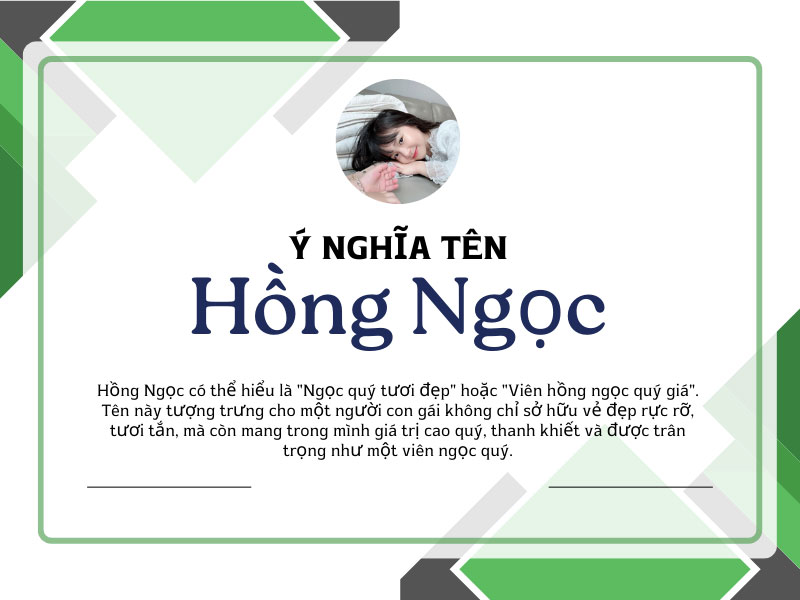 Ý nghĩa tên Hồng Ngọc