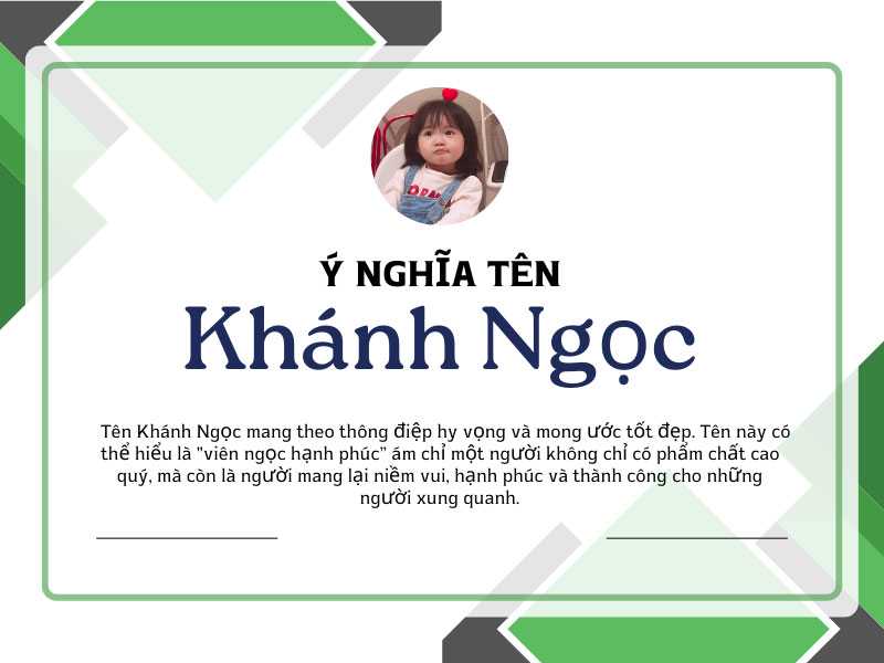 Ý nghĩa tên Khánh Ngọc
