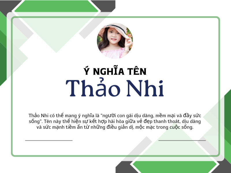 Ý nghĩa tên Thảo Nhi